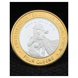 Le $10 4 Queens Silver Strike Token Las Vegas, Nv