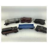 Train cars, plastic, asstd