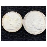 2-90% Silver Deutsches German Nazi Coins