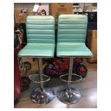 2-Tiffany Blue bar chairs