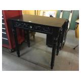 Black wood vanity(?) missing mirror, 32x18x30in