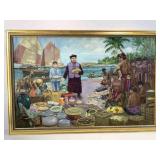 Signed Painting On Canvas. ï¿½Barter Tradeï¿½ Title,