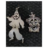 Sterling Silver Clowns Jewelry 6g