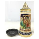 German beer stein w/ metal lid 11 in tall & more