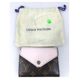 Louis Vuitton monogram pink tri-fold wallet