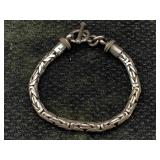 Sterling Silver Bracelet, Tw 31.9g, Sz 7ï¿½in Long