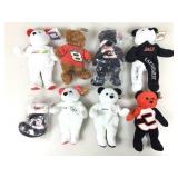 NASCAR mini plush bears, Dale Earnhardt Sr & Jr &