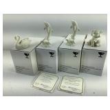Lenox figures, ivory & gold color animal trio &