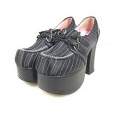 Demonia platform shoes, black stitched, sz 7