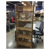 Folding Wicker Rack, 25x12x66in