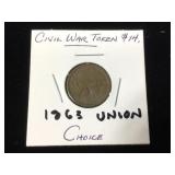 1863 Civil War token, Union