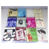 Vtg Auburn Music Store sheet music, asstd &
