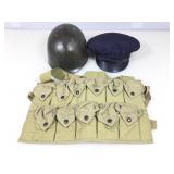 Vtg Vietnam era Air Force hat w/dust cover, steel