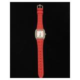 Judith Ripken red/silver, mop dial, ladies watch,