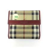 Burberry Haymarket bi-fold wallet, made in Italy