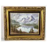 L Young Signed Painting On Canvas 22x18