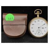 Elgin Gold-plated Wind-up Pocket Watch W/case,