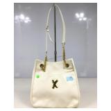 Paloma Picasso off white leather shoulder bag,