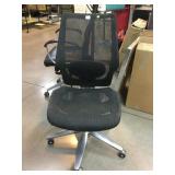 Metal rolling office chair