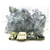 Schleich figures, tanks, plastic