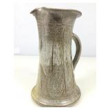 Signed B VanNostrand pottery, water pitcher,