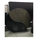 Round composite decorative vase, 30x31x5in