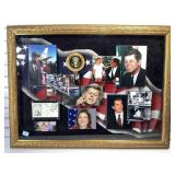 Shadowbox Kennedy Family w/Signed FDC by