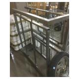 Metal Coffee table, missing table top, 46x48x17in