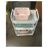 Rolling 3-tier rack, 17x11x30in