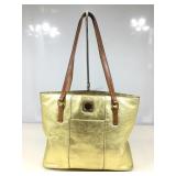 Dooney & Bourke Metallic Gold Shoulder Bag - Vg