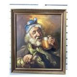 Ceconi Style Painting on Canvas signed Benson -