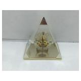Seiko pyramid skeleton quartz mantle clock