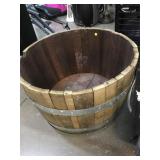 Half Wine Barrel Planter, approx 27x17in