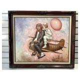 William Moninet Painting on Canvas - with COA on