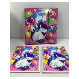 Vtg Lisa Frank binder & notebooks, matching