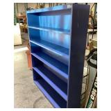 Blue rack cabinet w/5 shelves, approx 48x10x60in