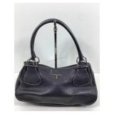 Prada Black Vitelli Leather ï¿½Dainoï¿½ Shoulder Bag.