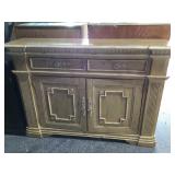 Wood hall cabinet w/2 doors and 2 drawers, approx