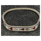 .925 Mexican Hinged Bangle Bracelet