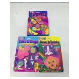 Vtg Lisa Frank eraser sets, assorted