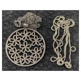 2 Sterling Silver Necklaces & Pendant, Tw 7.1g,