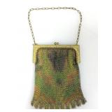 Antique Whiting & Davis Enameled Metal Mesh Purse