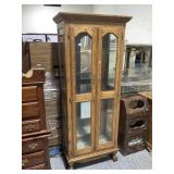 6ft Tall Curio cabinet w/glass shelves