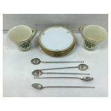 Lenox Christmas cups, Rosenthale saucers & more