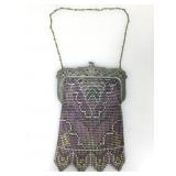Antique Whiting & Davis Enameled Metal Mesh Purse