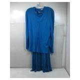 Womenï¿½s clothing, blue skirt set M/L, coral