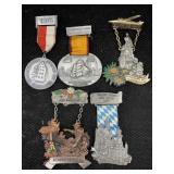5 Vtg Medals, See Photos