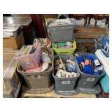 Pallet of Crafting materials incl. yarn, hides