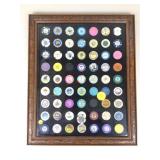 Framed shadow box w/casino tokens, Rivera,