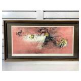 Signed Lebadang Hoi Asbtract Litho - Horses -